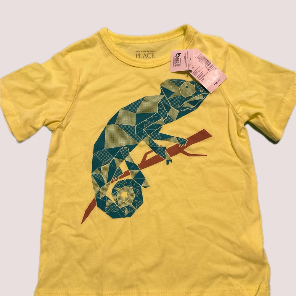 The Children's Place Yellow Chameleon Graphic Tee 2T NWT